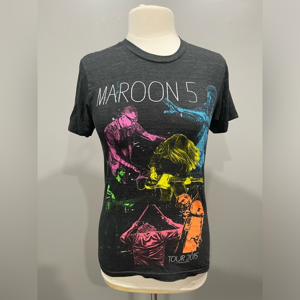 Maroon‎ 5 t shirt S gray tour 2015 Concert Rock Punk Metal Pop Music Rap Vintage